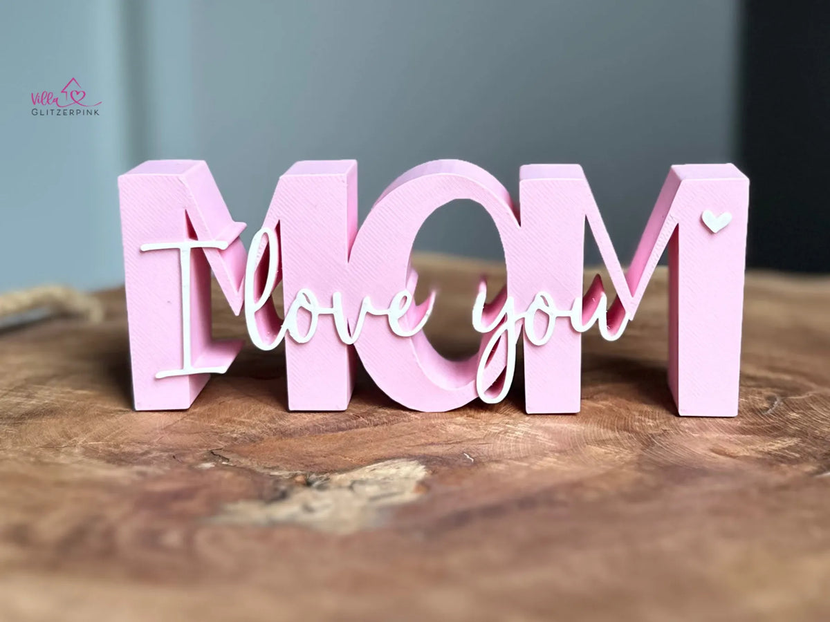 Inscription Maman je t'aime - Fêtes Print