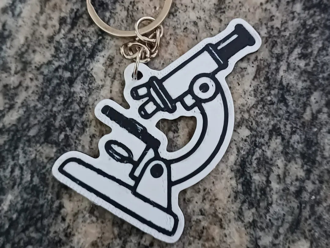 Porte-clés Microscope - Science Print