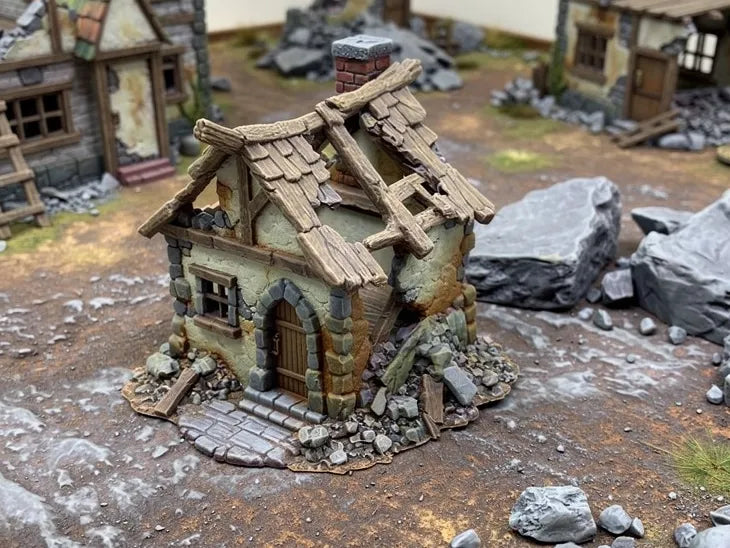 Petite chaumière en ruine - terrain DND - Jeux Print