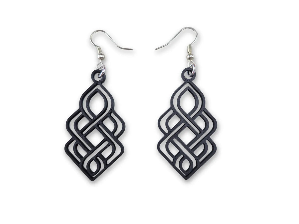 Boucles d'oreilles Nœud Celtique – Bijoux Géométriques - Art Print