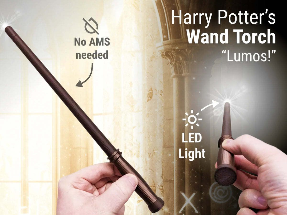 Baguette de Harry Potter avec lampe de poche – Sortilège Lumos - Cosplay Print