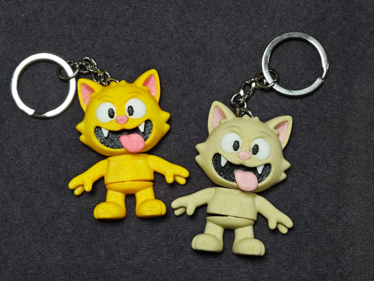 Porte-clés mini flexi chat fou - Figurine Print