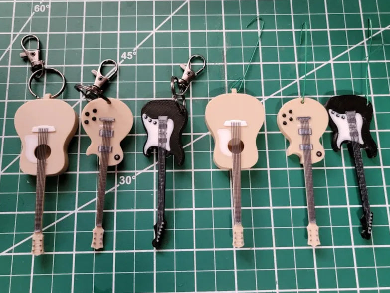 Porte-clés ou ornements de guitare - Music Print