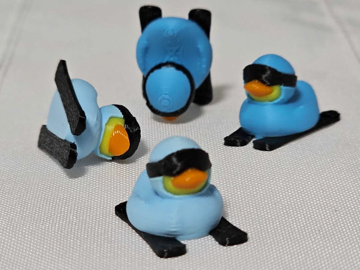Mignon petit canard skieur – Décoration de canard d'hiver - Sport Print