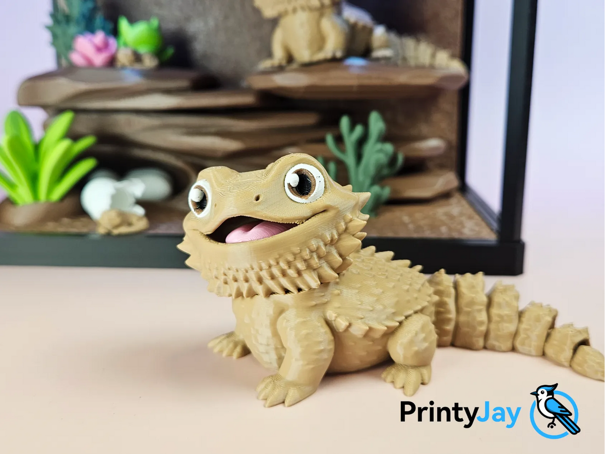 Mignon Dragon barbu - Série Tiny Terras - Geek Print