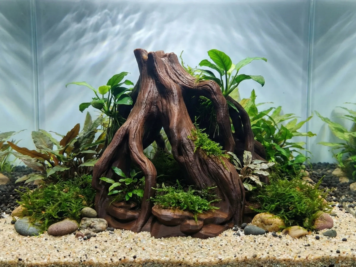 Grotte de racine de mangrove haute pour aquarium terrarium - Pet Print