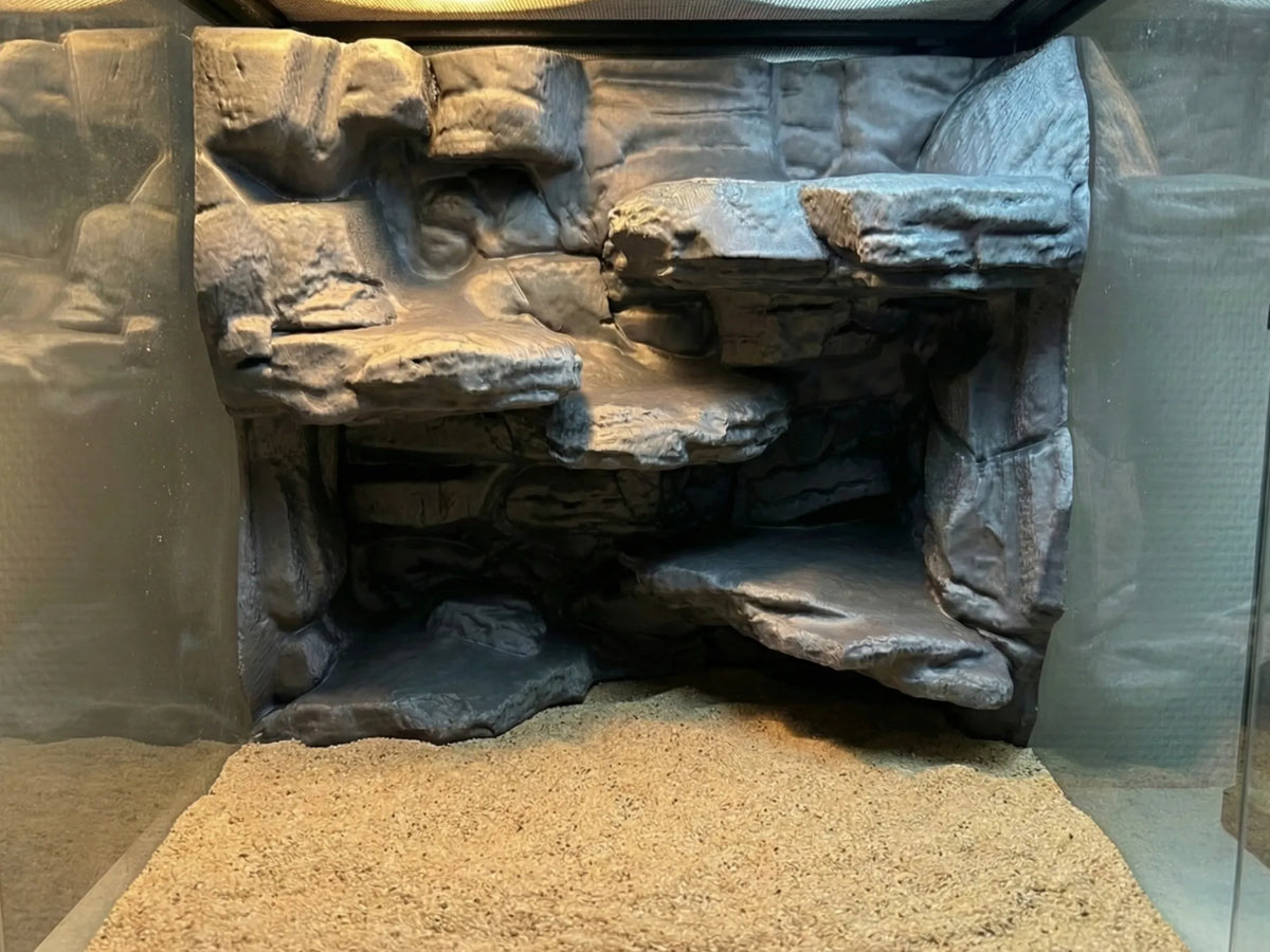 Fond 3D de roche, falaise, pierre pour aquarium ou terrarium - Pet Print