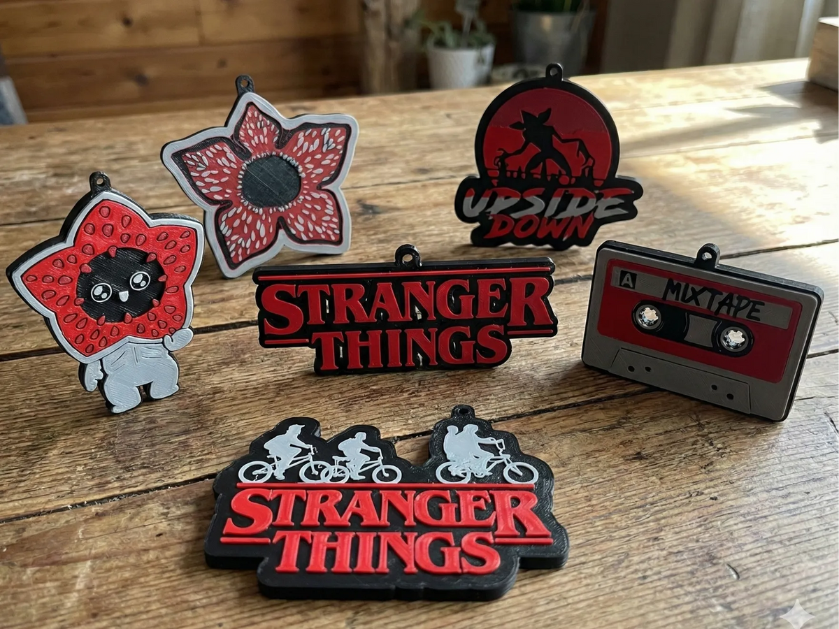 Porte-clés Stranger Things Pack 2 - Monde à l'envers - Geek Print