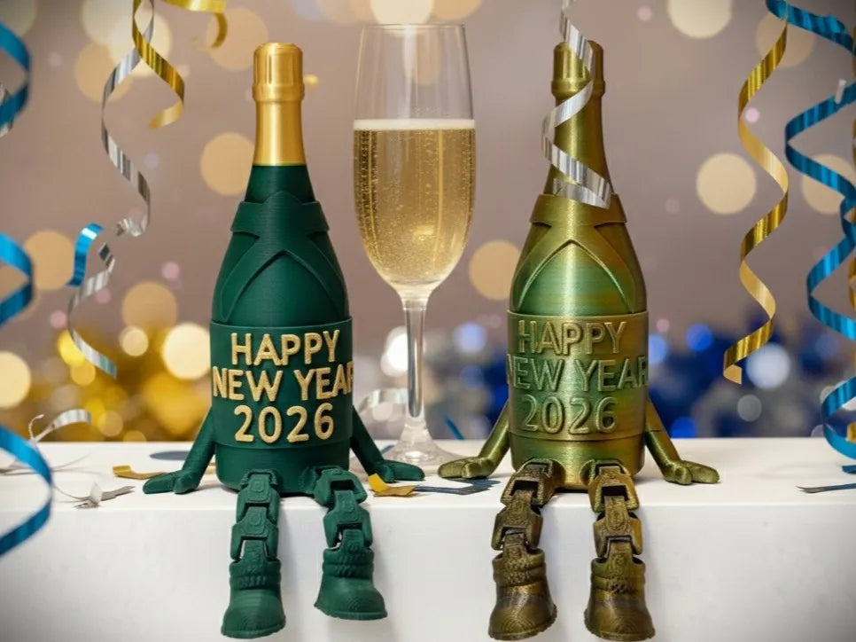 Bouteille articulée Joyeux Nouvel An 2026 - Fêtes Print