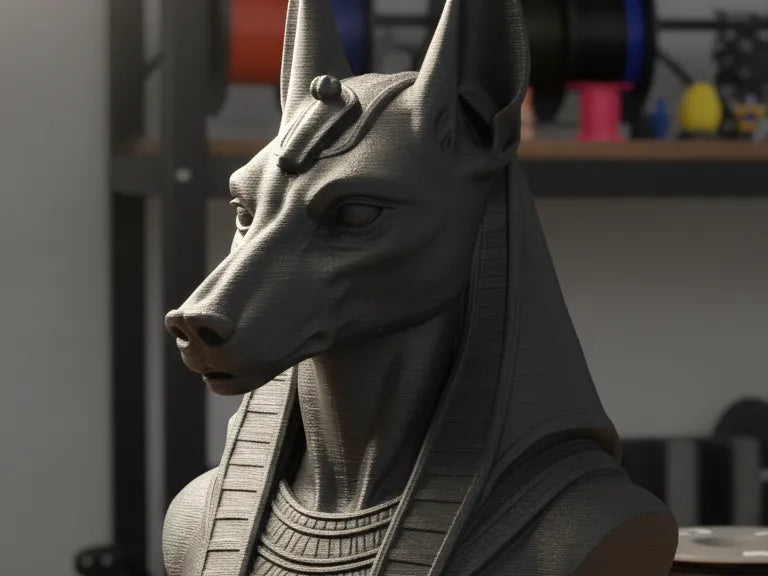 Buste détaillé d'Anubis Gardien des Enfers - Art Print
