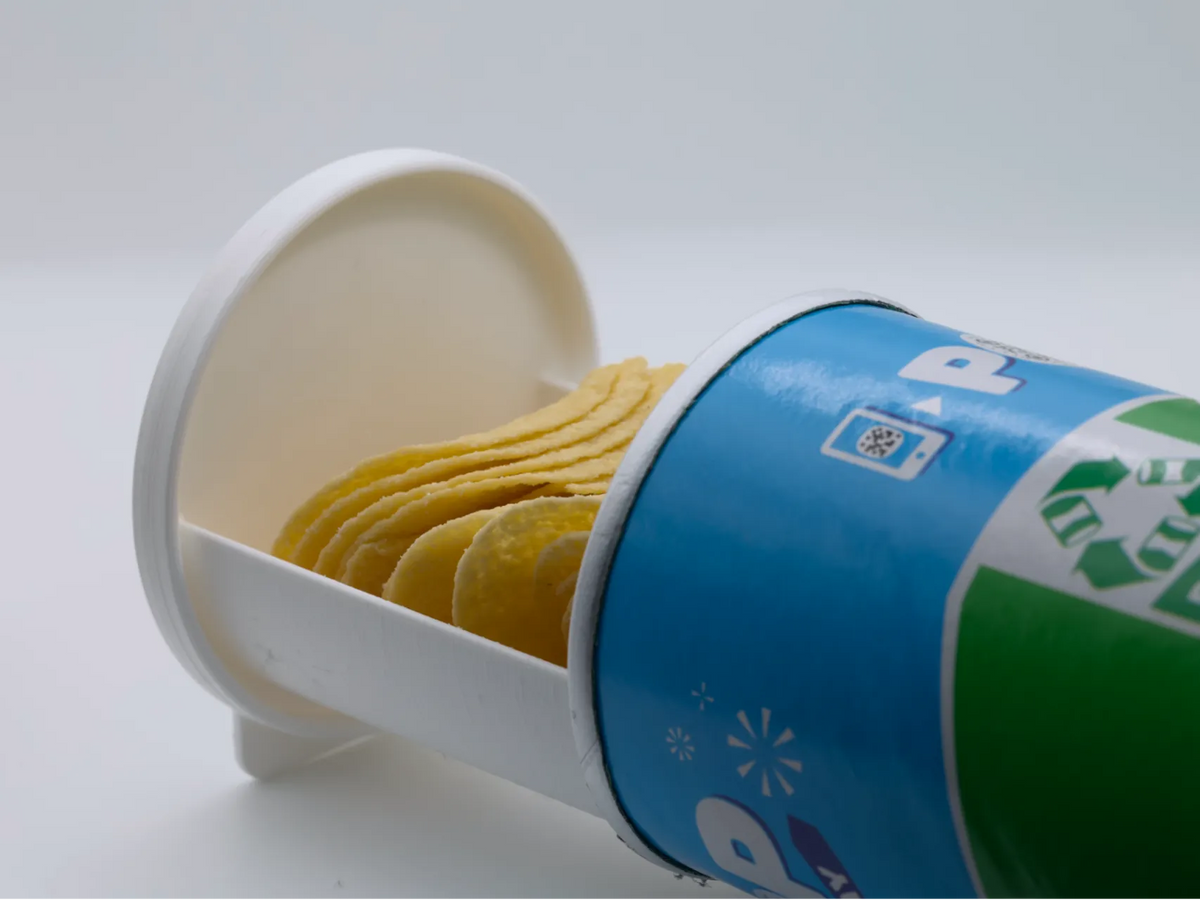 Plateau/Couvercle de service Pringles (longueur totale du tube) - Fêtes Print