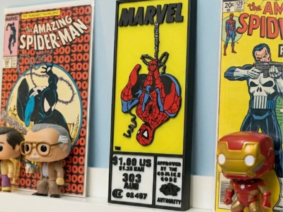 Spiderman Marvel Boîte de Coin - Décoration de bande dessinée - Geek Print