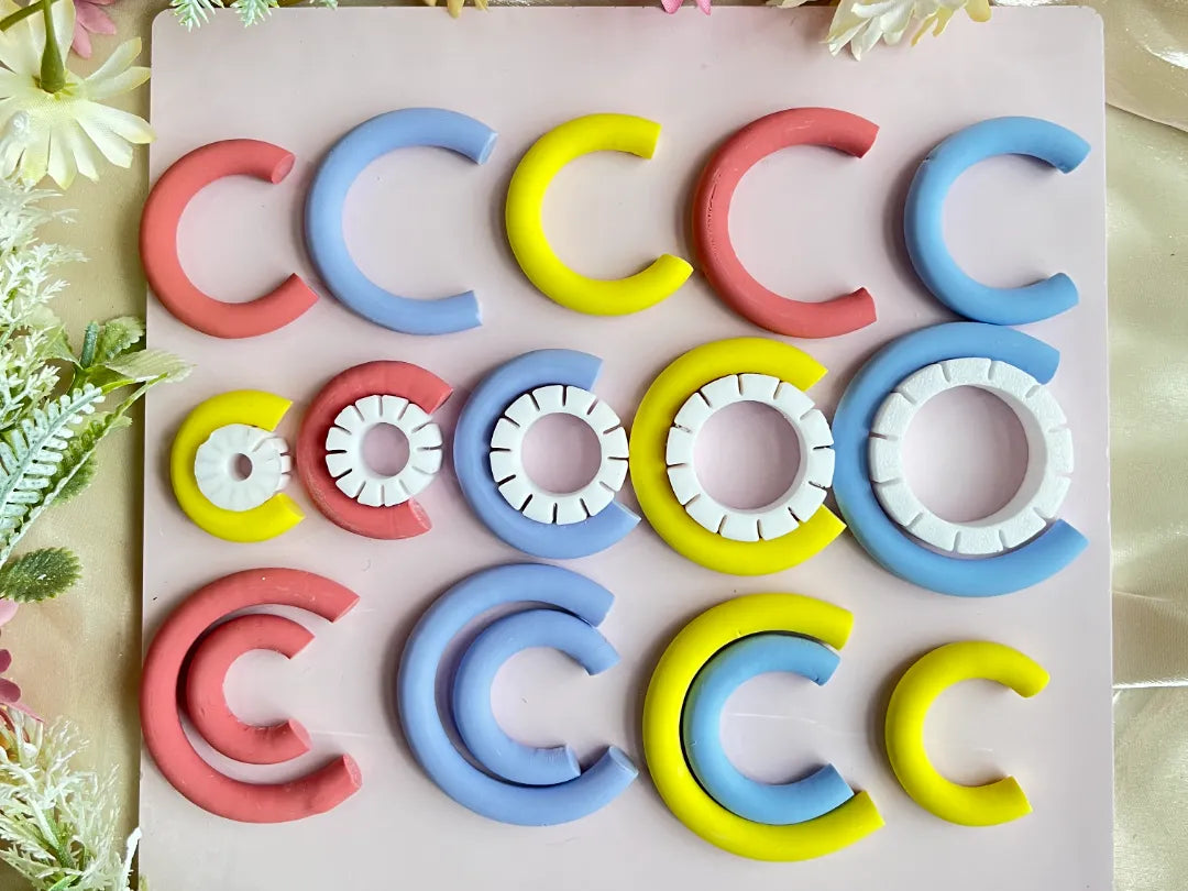 Emporte-pièces pour boucles d'oreilles créoles en pâte polymère - Bijoux Print