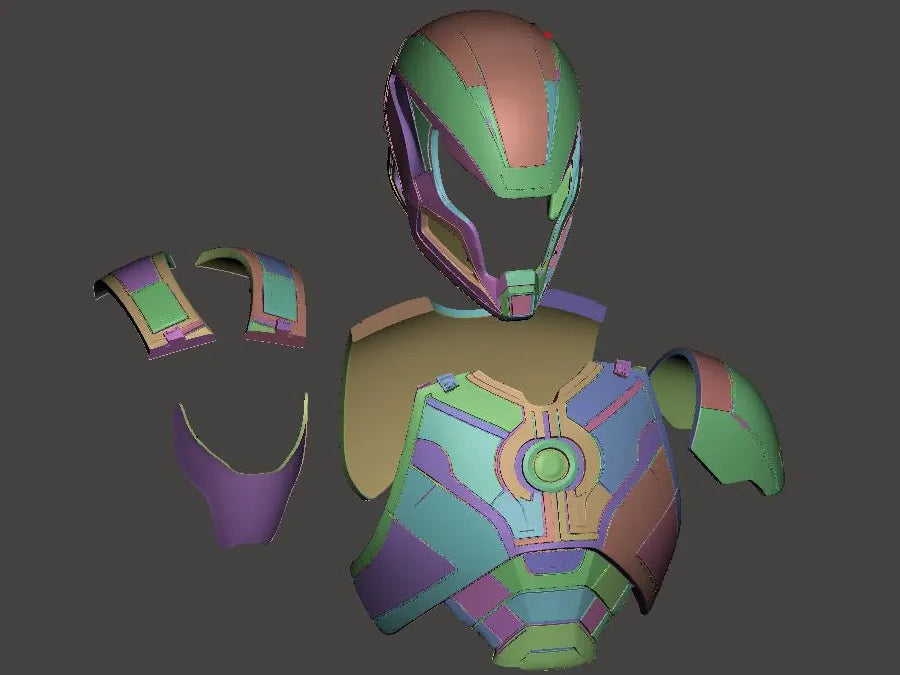 Armure de science-fiction personnalisée EN Pièces (inspirée de Tron) - Cosplay Print