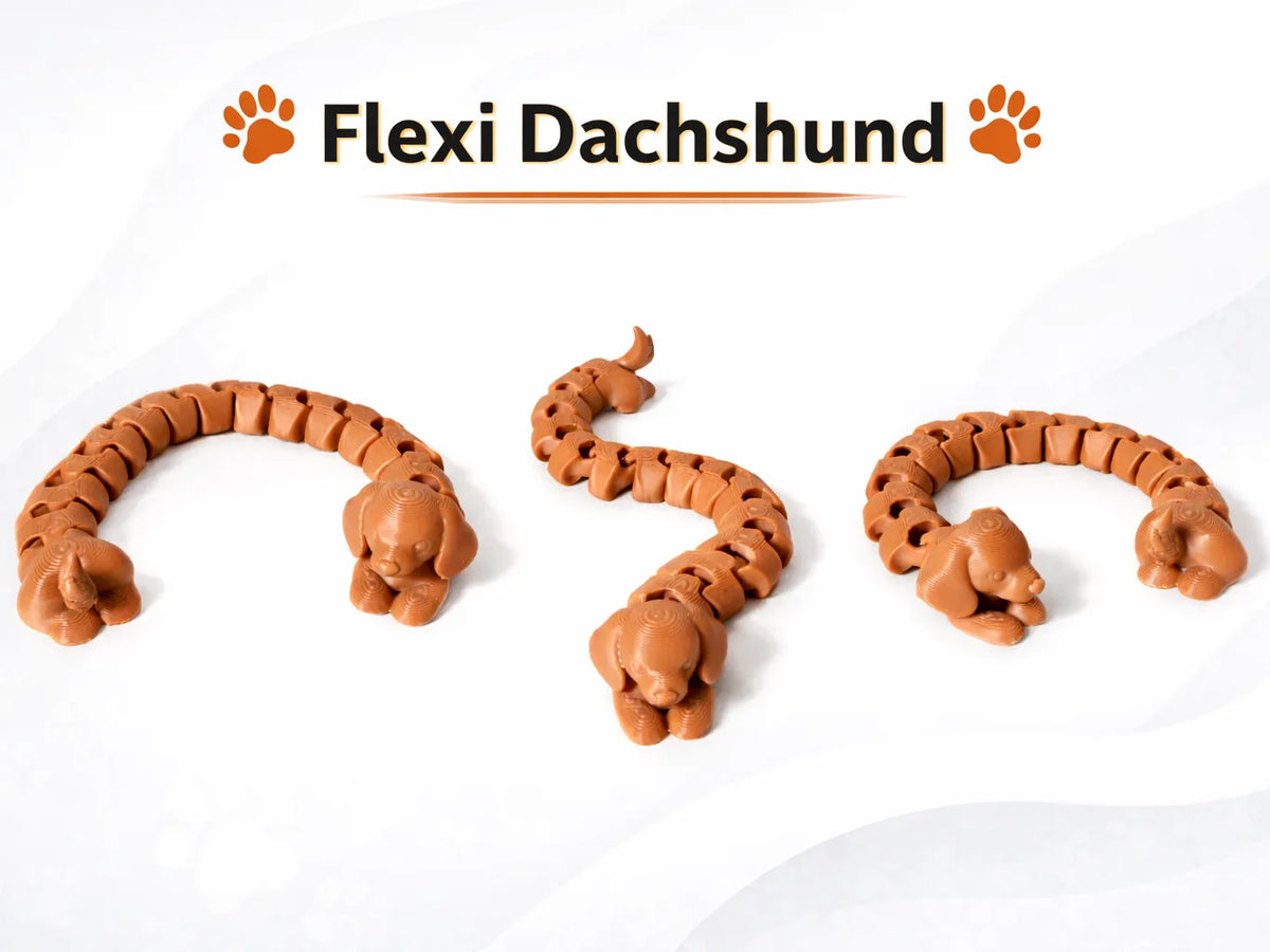 Flexi Dachshund – Chien articulé mignon - Geek Print