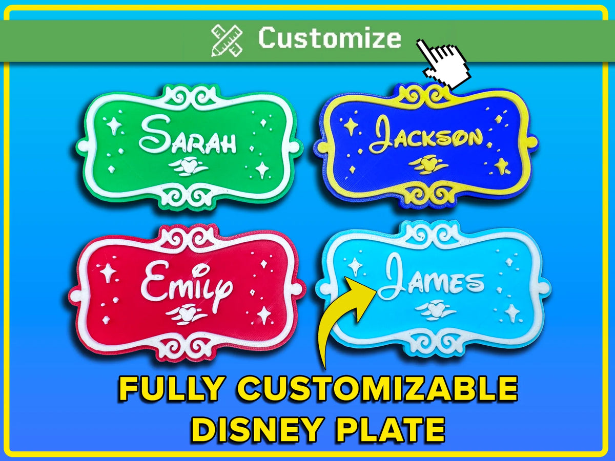 Plaque nominative entièrement personnalisable Disney Cruise - Bébé Print