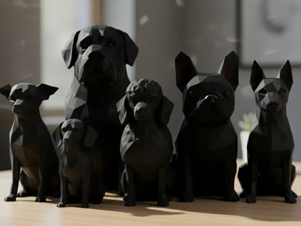 Collection d'animaux Low-Poly - Art Print