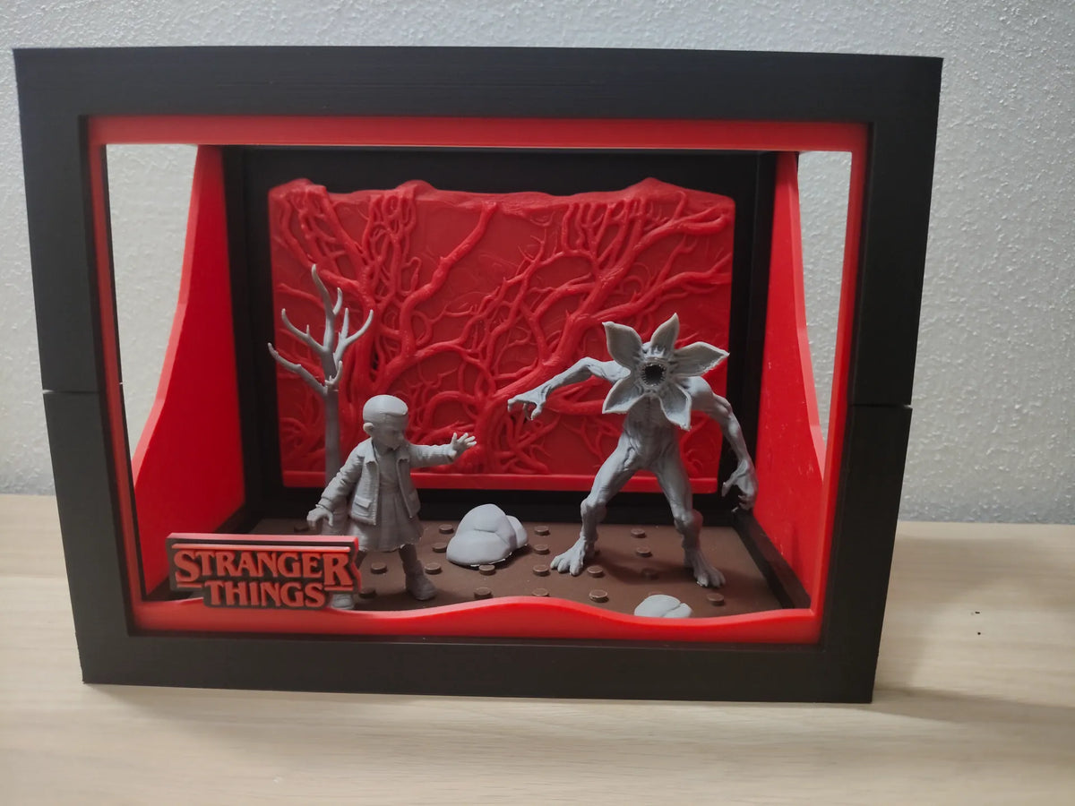 Diorama Stranger Things – Eleven et Demogorgon - Geek Print