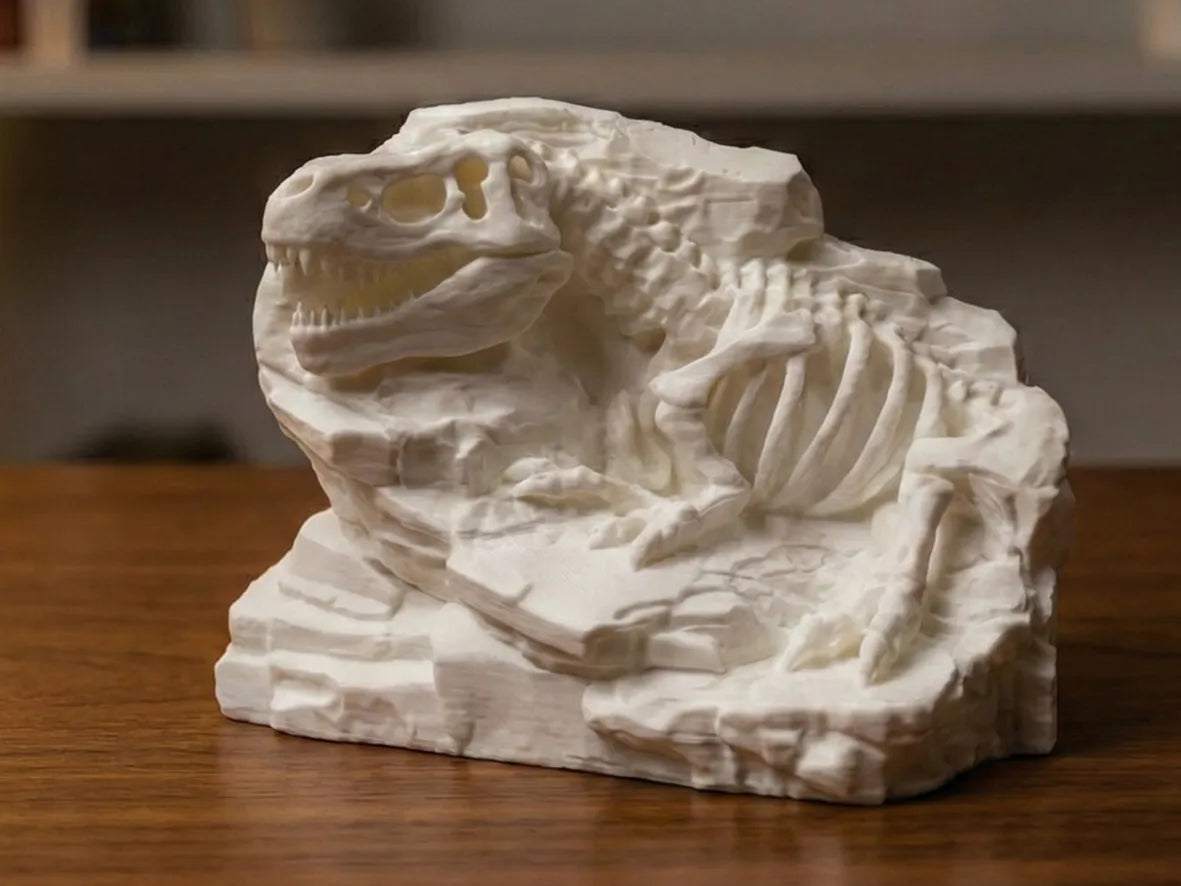 Le Roi Excavé : Bloc fossile de Tyrannosaurus Rex - Maquette Print