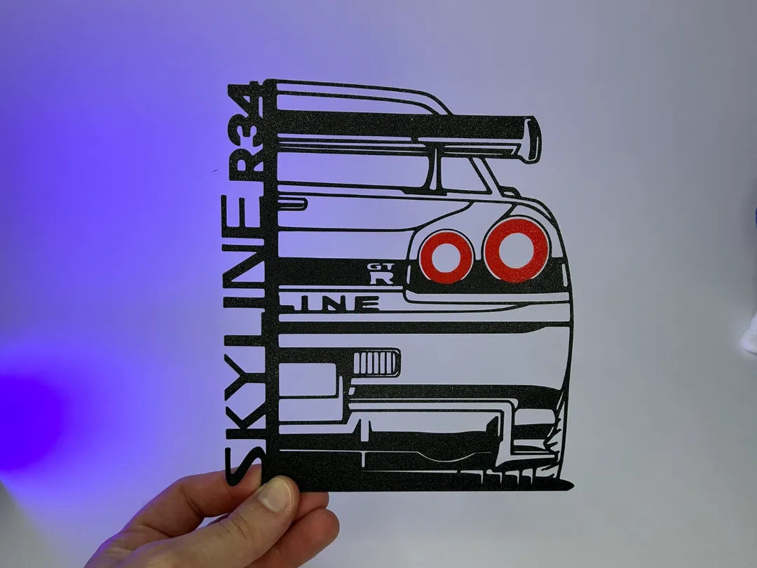 Nissan gtr r34 - art mural - Auto Print
