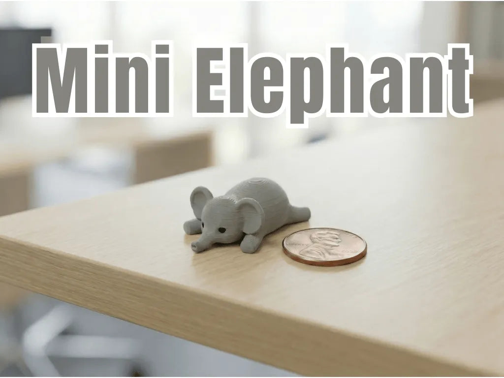 Mini Éléphant - Compagnon de bureau mignon - Figurine Print