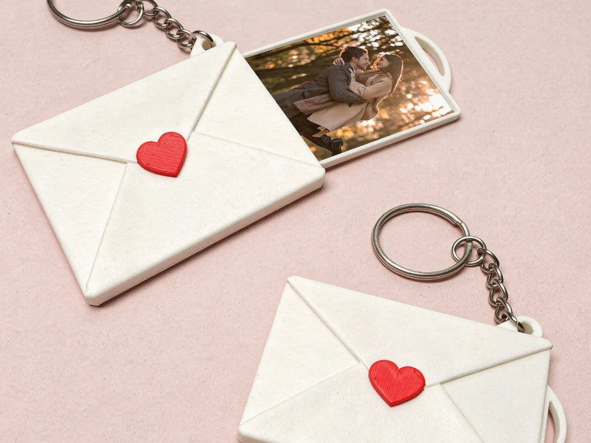 Porte-clés Lettre avec photo - Cadeau Saint-Valentin - Fêtes Print