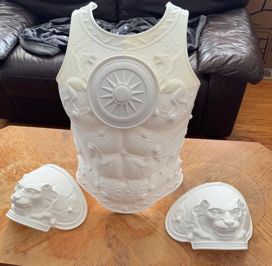 Ensemble d'Armure de Cuirasse Cérémonielle, Plastron et Épaulières - Cosplay Print
