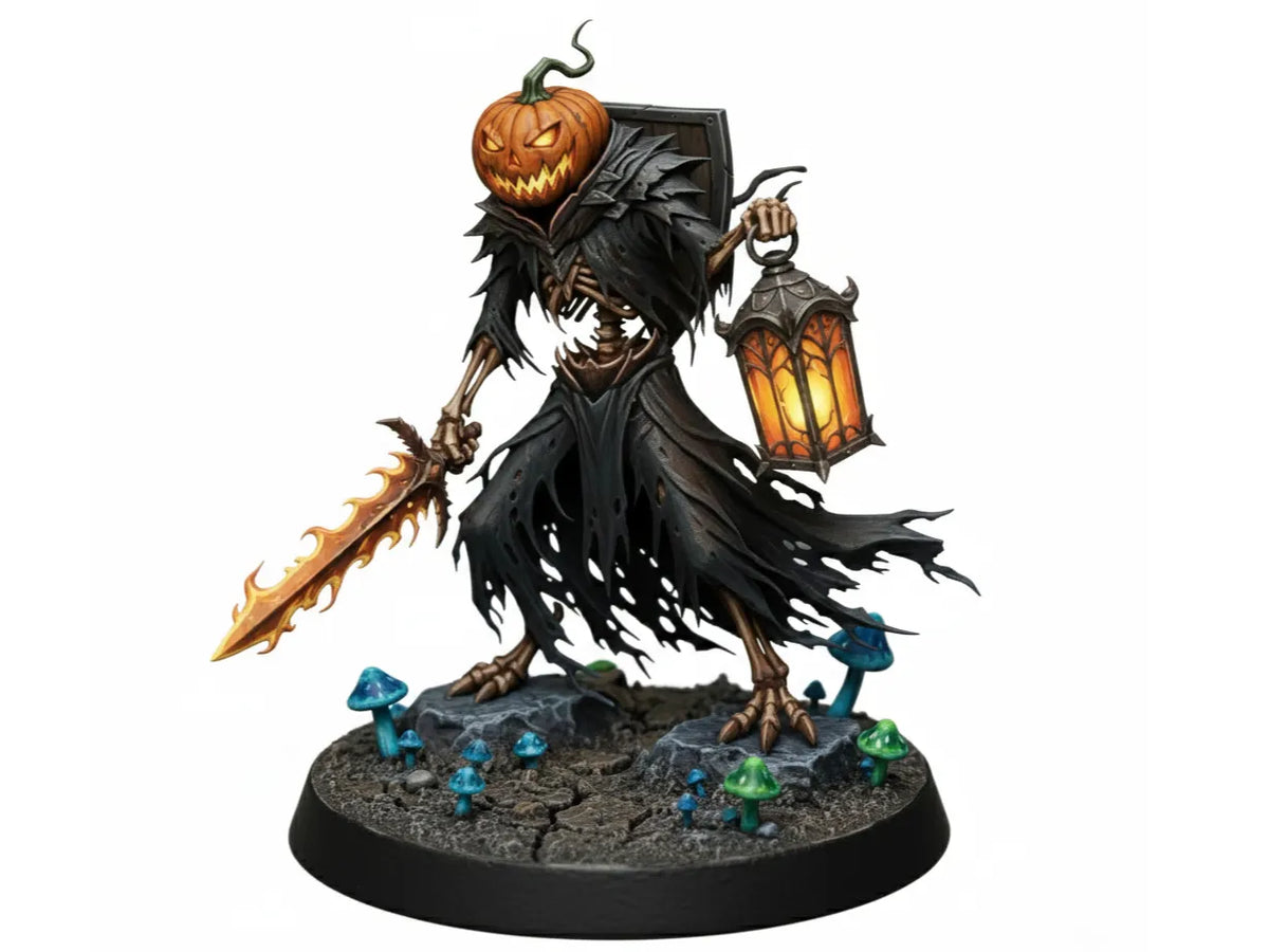 Miniature Squelette Citrouille Jack'o Lantern D&D (40mm) - Fêtes Print