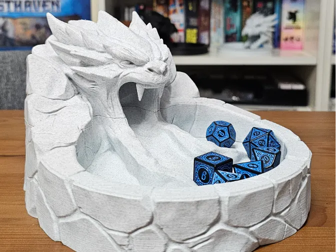 Plateau à dés gueule de dragon – Corbeille à dés fantastique - Jeux Print