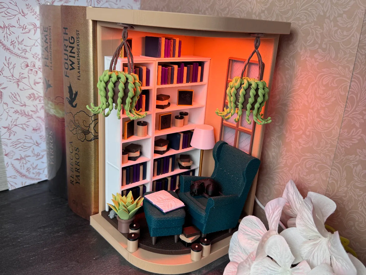 Book Nook style IKEA – Coin lecture avec lumière - Maquette Print