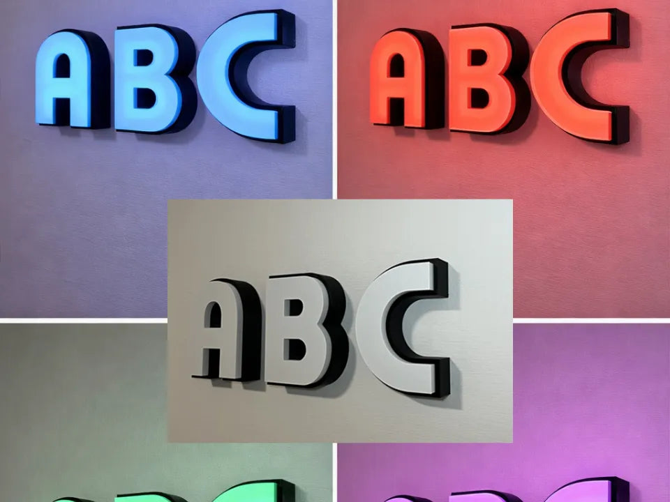 Lettres pour enseigne LED (Alphabet & Chiffres) - Art Print