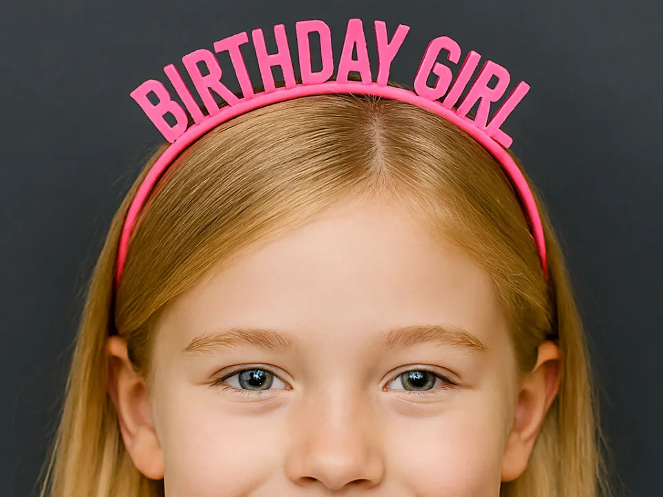 Serre-tête « Birthday Girl » pour Fête d'Enfants & d'Adultes - Cadeau Print