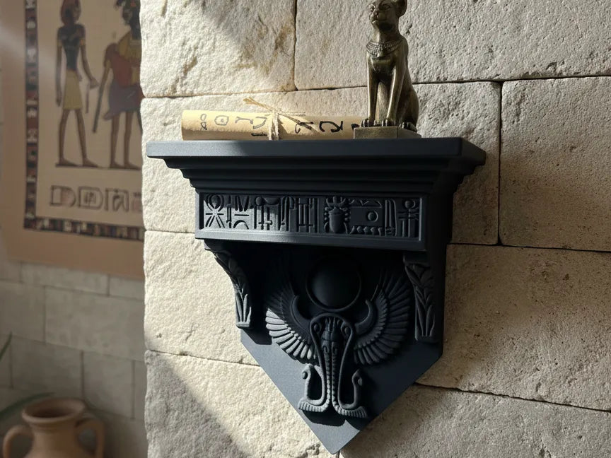 Héritage égyptien : Étagère murale Mythe Antique - Maquette Print