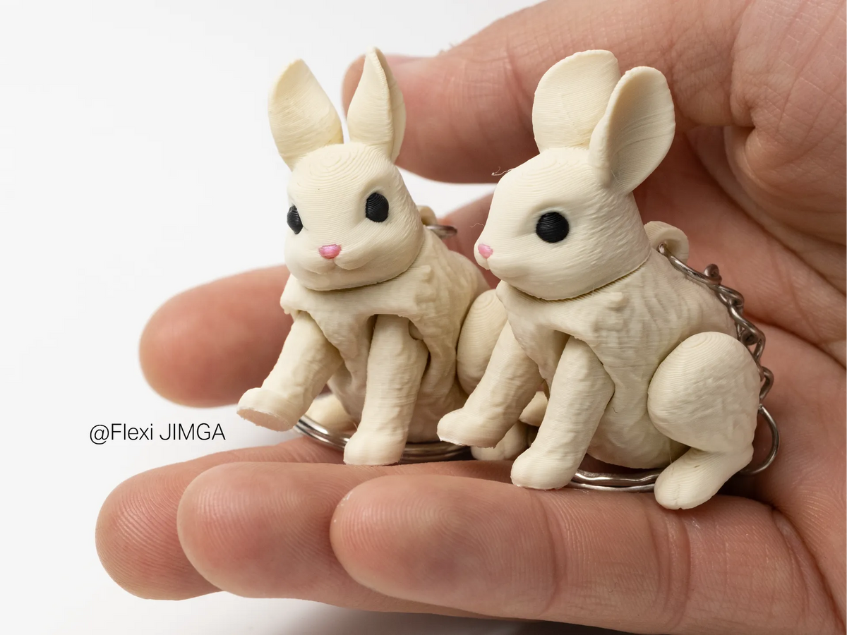 Petit Lapin de Pâques – Articulé & Porte-clés - Figurine Print