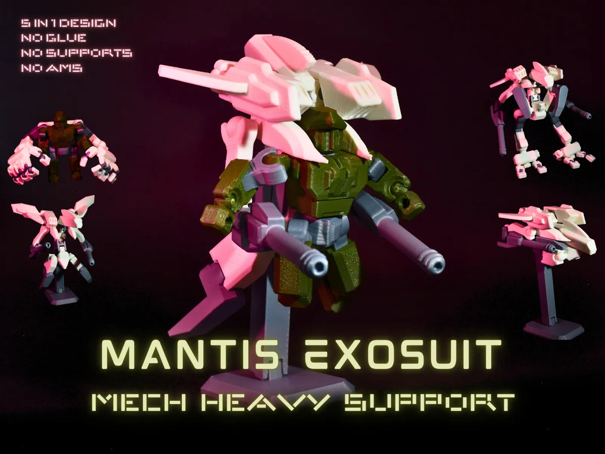 Origin Zero Exosquelette de Mante – Mécha + Bras Combinables - Figurine Print