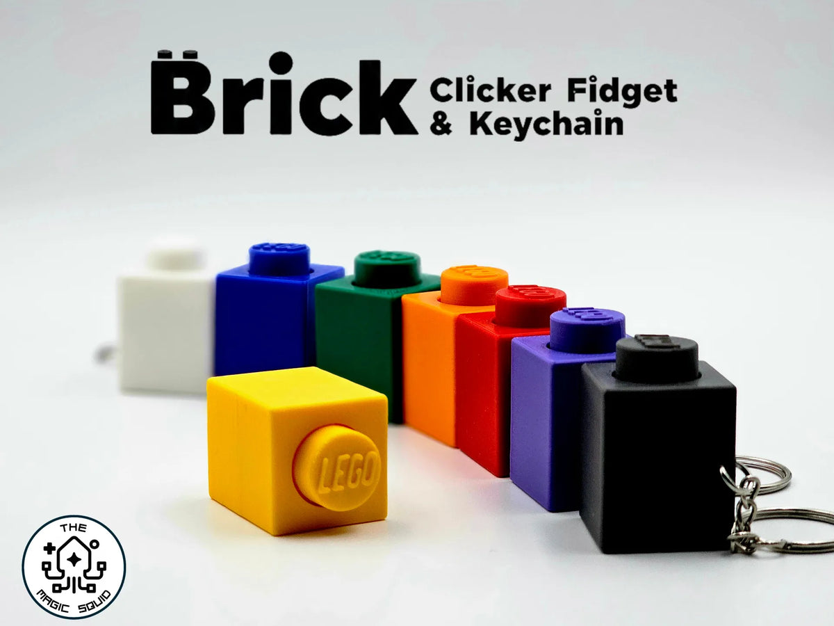 Fidget brique et porte-clés - Simple, Cliquable et Mignon - Jeux Print