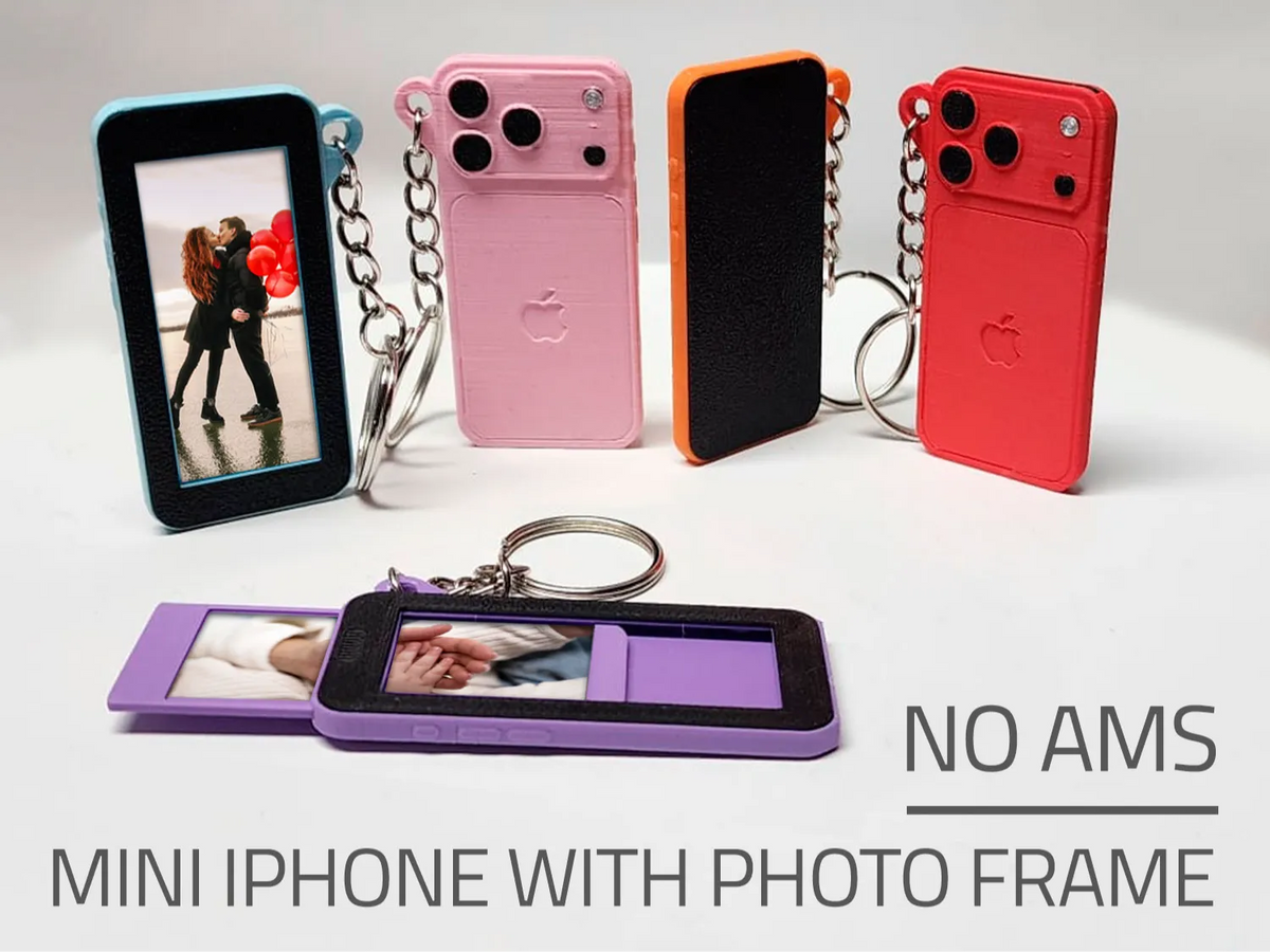 IPhone 17 Pro Max – Mini Porte-clés Apple avec photo - Figurine Print