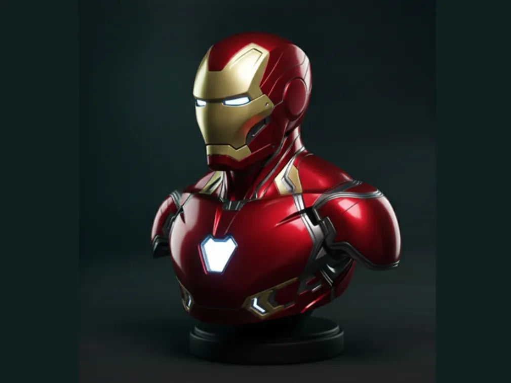 Buste Iron MAN - Édition Rouge & Or - Geek Print