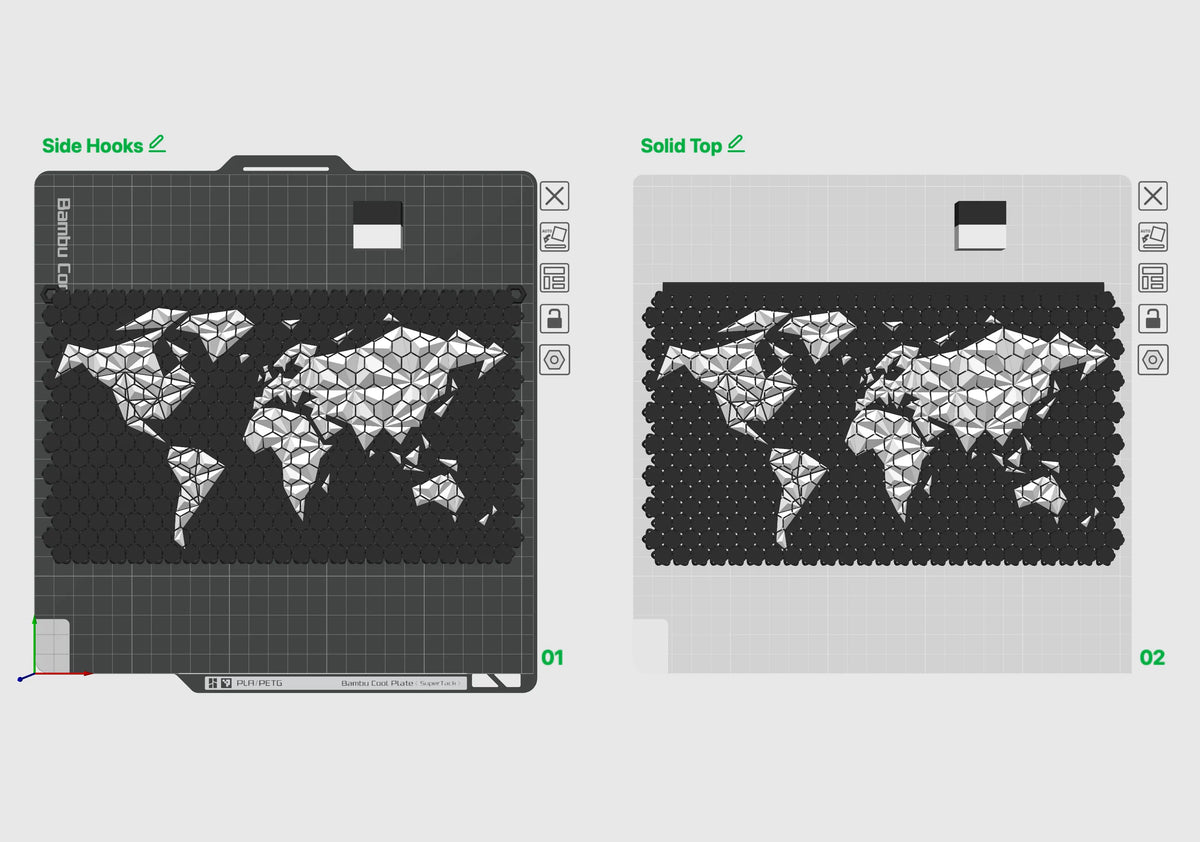 Art de la carte du monde flexible – Tissu style NASA - Voyage Print