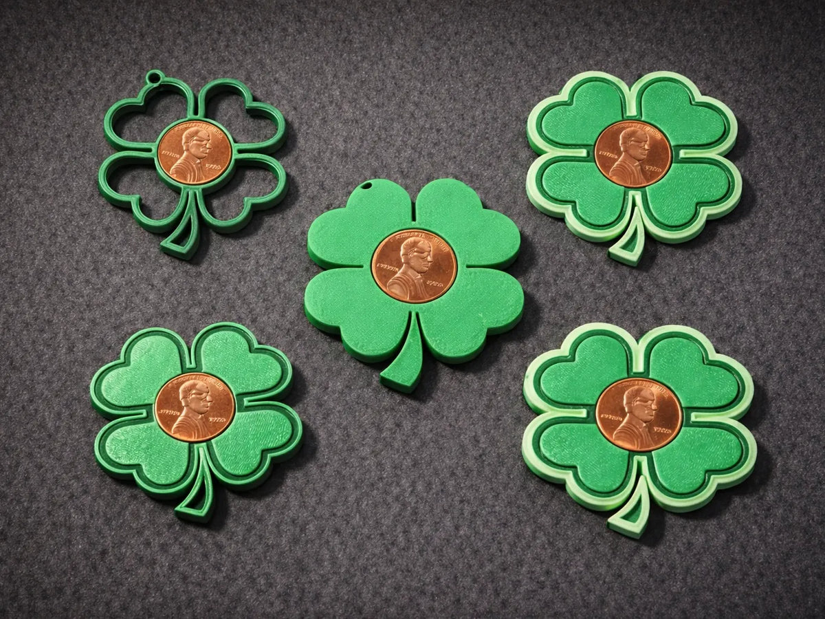 Jetons porte-bonheur – Trèfle de la Saint-Patrick (Centime américain) - Fêtes Print