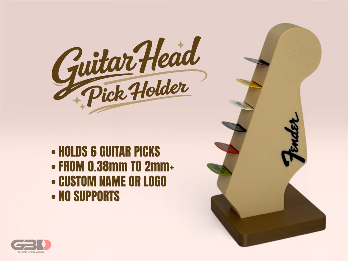 Support de médiator tête de guitare - Music Print