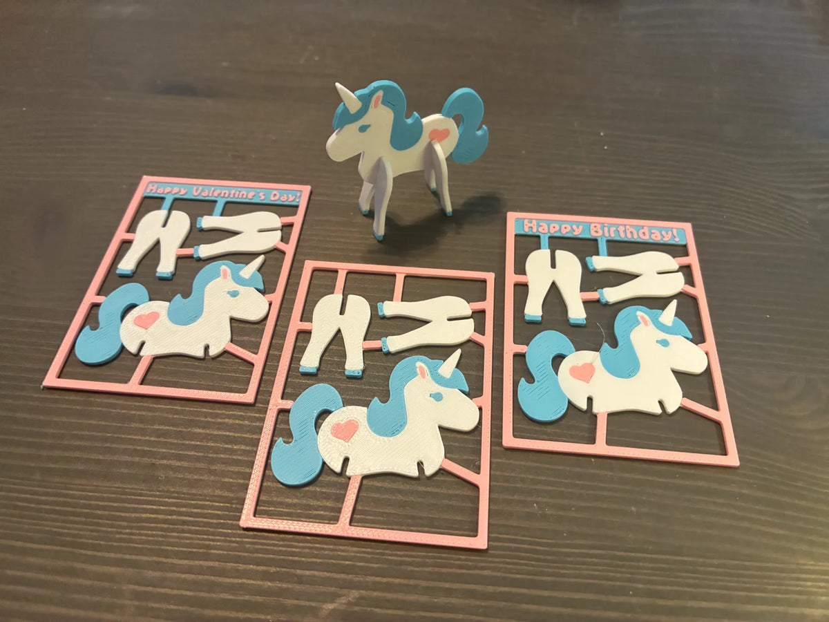 Kit Carte Licorne pour la Saint-Valentin - Fêtes Print