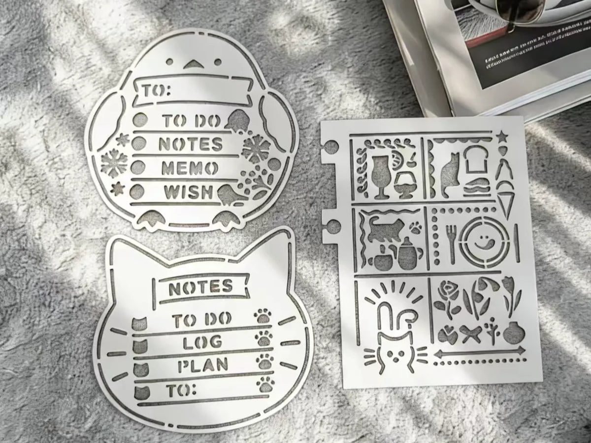 Règle à motifs multifonctionnelle pour papeterie/journal - Voyage Print