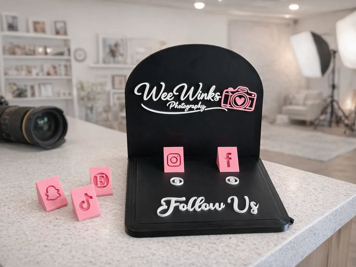 Support d'affichage NFC pour médias sociaux – modèle 2 - NFC Print