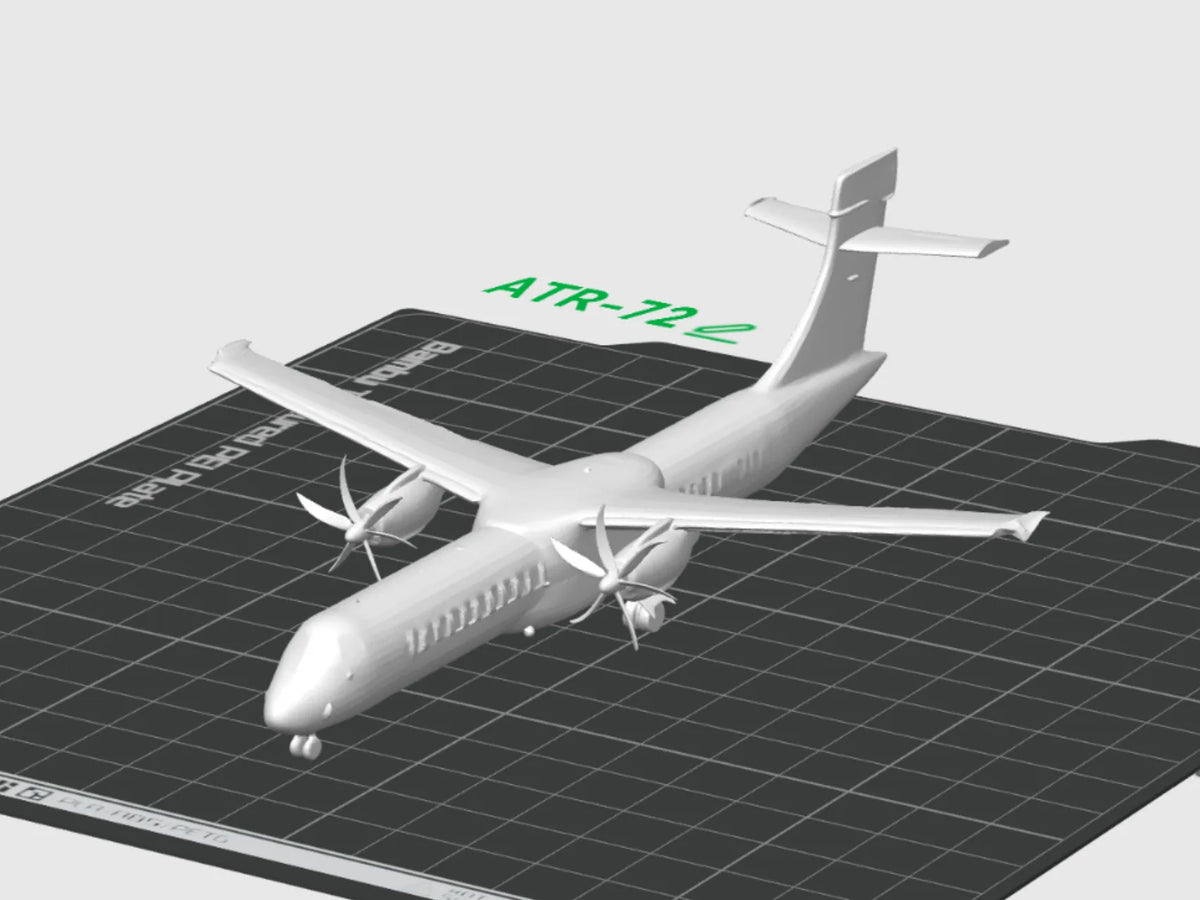 Maquette d'avion bimoteur ATR-72 à hélices (1:85) - Maquette Print