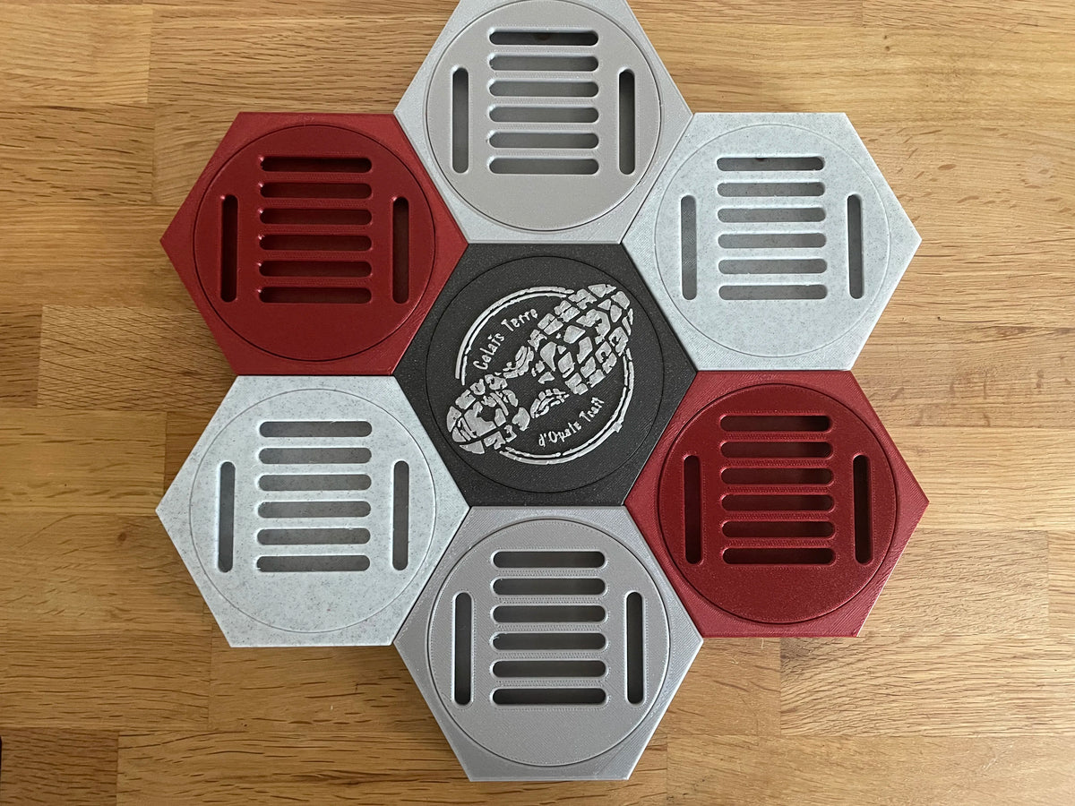 Support de médailles hexagonal - Sport Print