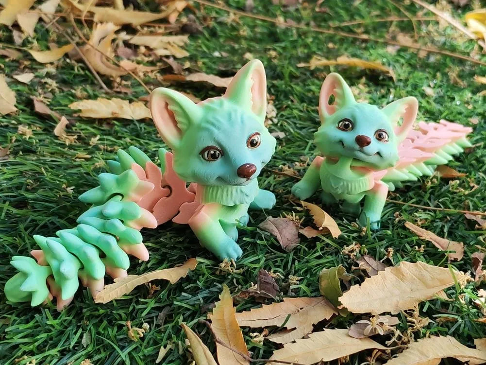 Mignon jouet et porte-clés renard articulé (2 modèles) - Geek Print