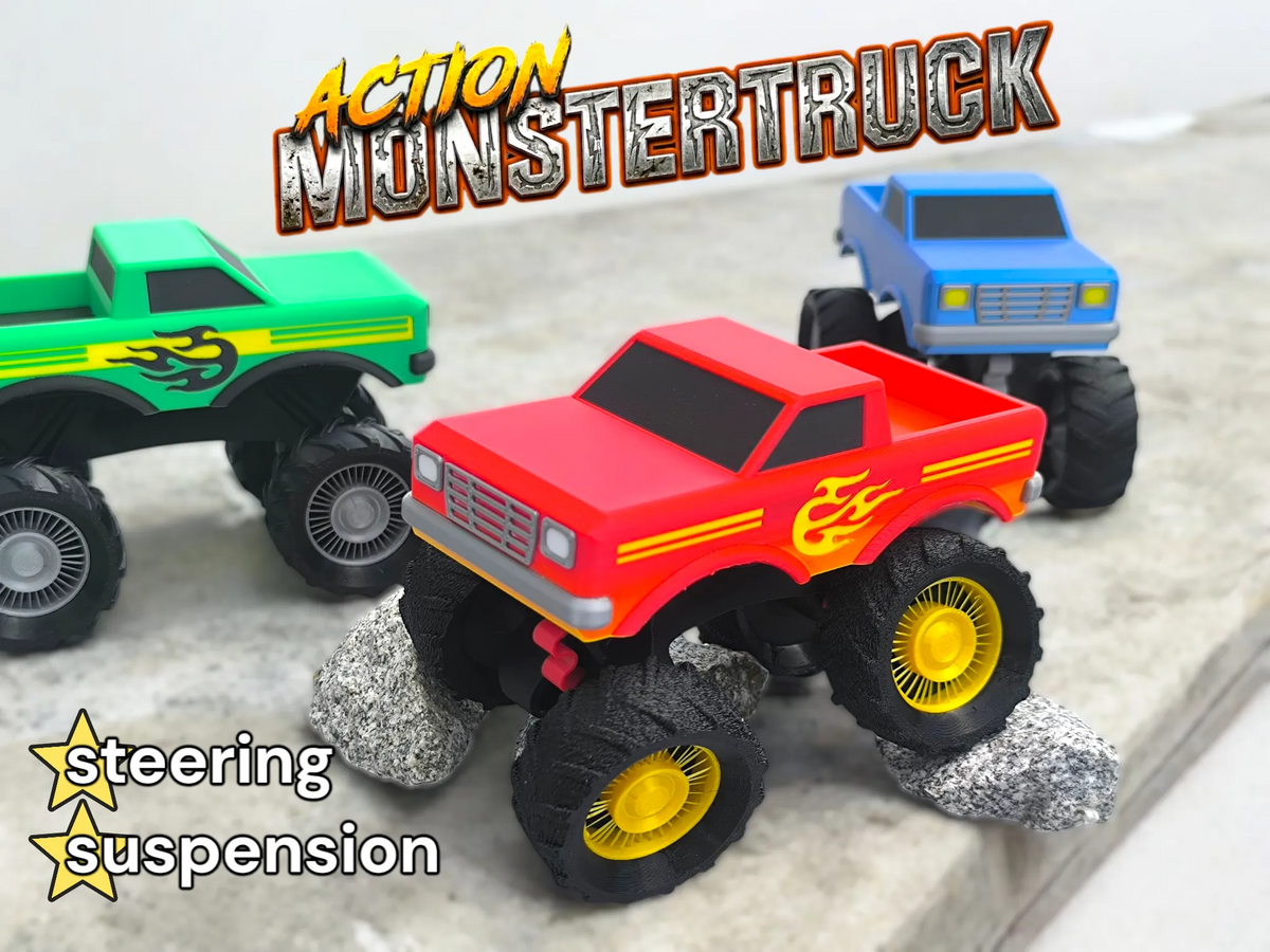 Monster Truck d'Action pour Enfants - Auto Print