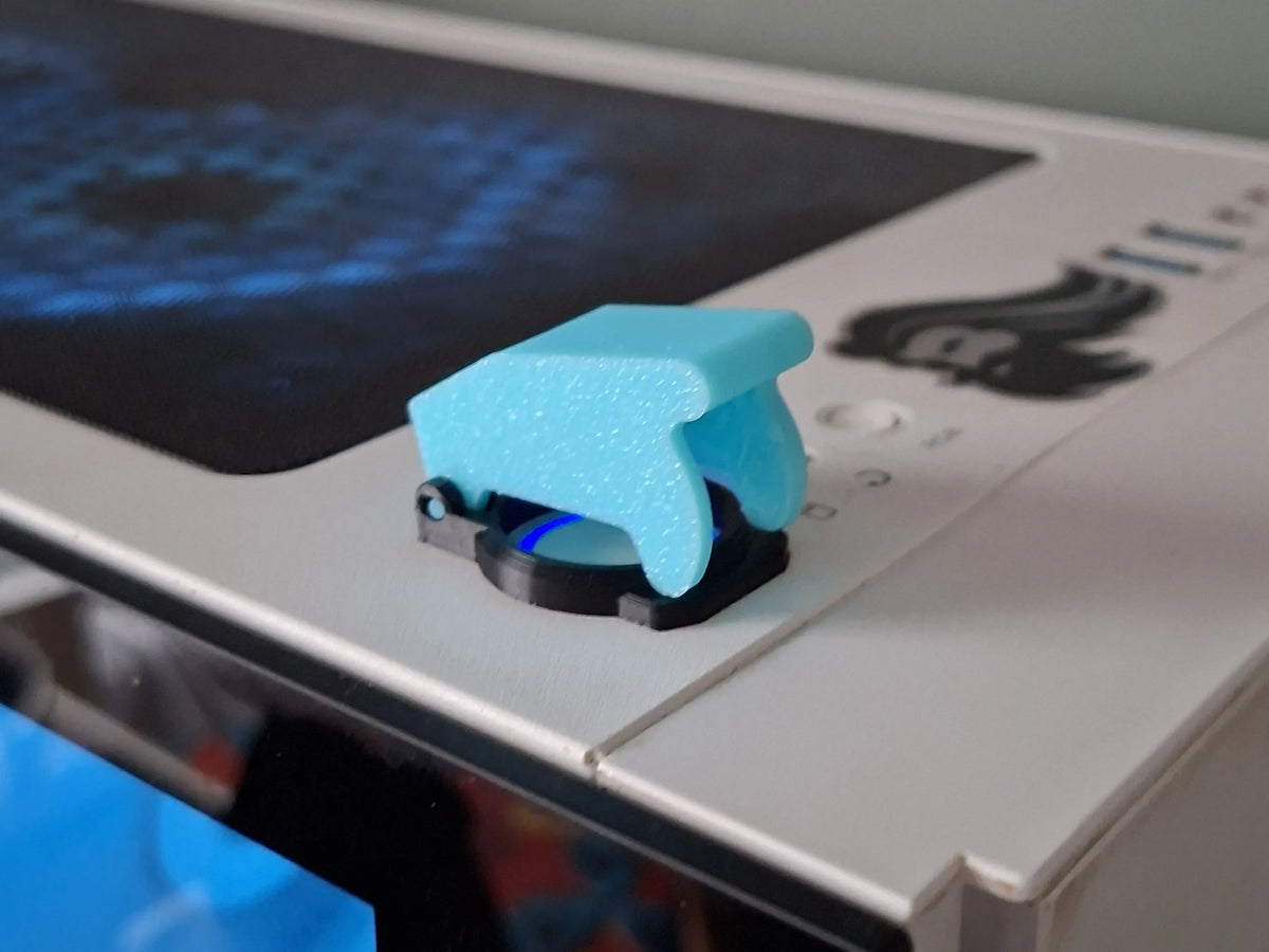 Cache de protection du bouton d'alimentation du PC style avion de chasse - Maquette Print