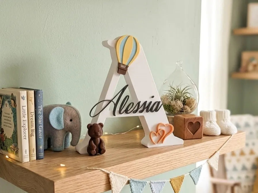 Lettres décorées personnalisables - Art Print